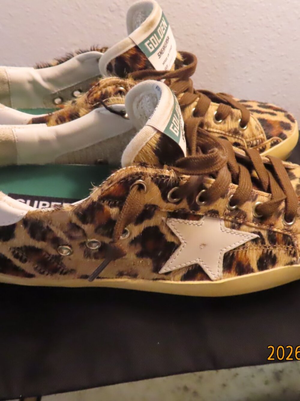 Golden Goose Women’s Super-Star in leopard-print pony skin Size 39 - Picture 14 of 16